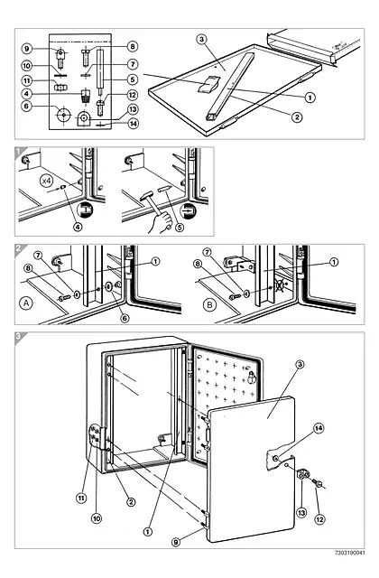 schneider施耐德Thalassa PLM General Insutrction for reversible internal door polyester 2 locks